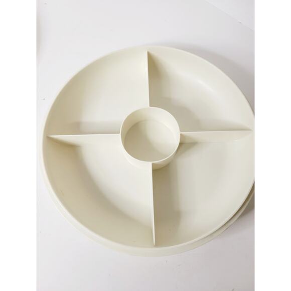 Vintage Tupperware 4 section Party Serving Tray with Lid - Picture 5 of 5